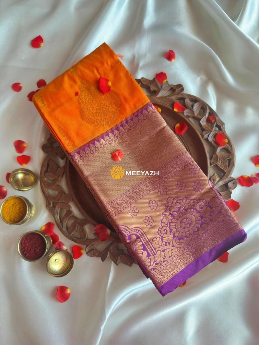 Pure Grace Orange Meganta Saree-MY110